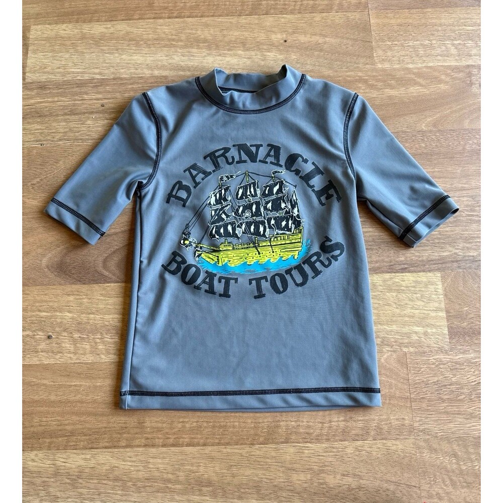 BOYS PIRATE barnacle boat tours rash guard